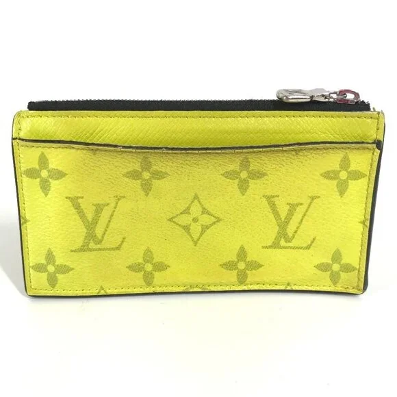 LOUIS VUITTON M30950 Taigalama Coin card-holder Wallet Fragment Case coin purse